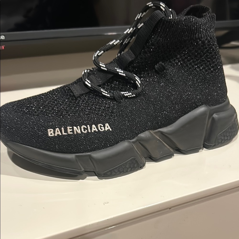 Balenciaga Black Knit Sneakers